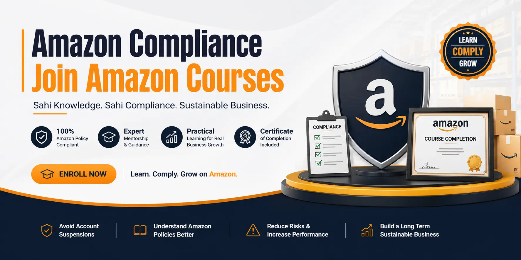Ecommerce catalogue, reporting and seller learning visual